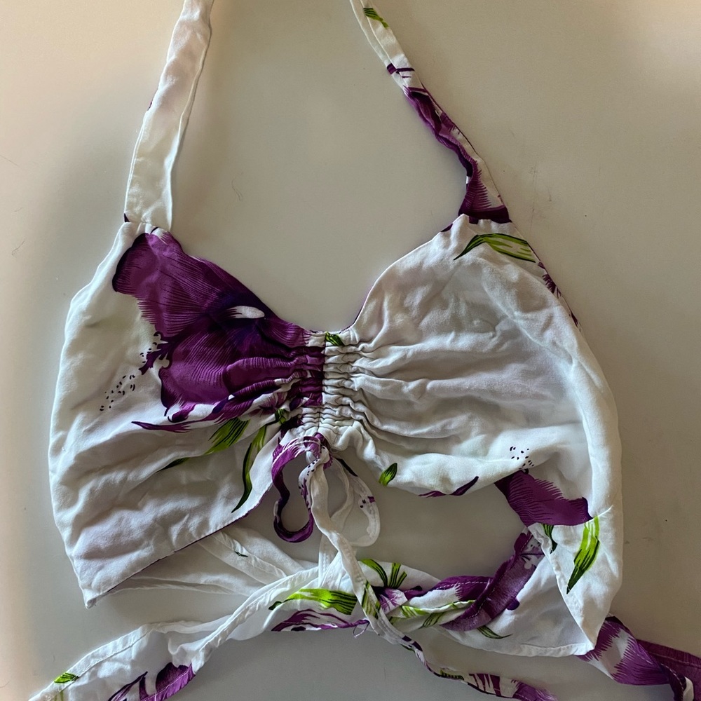 hawaiian wrap dress/skirt two piece top and skirt wrap